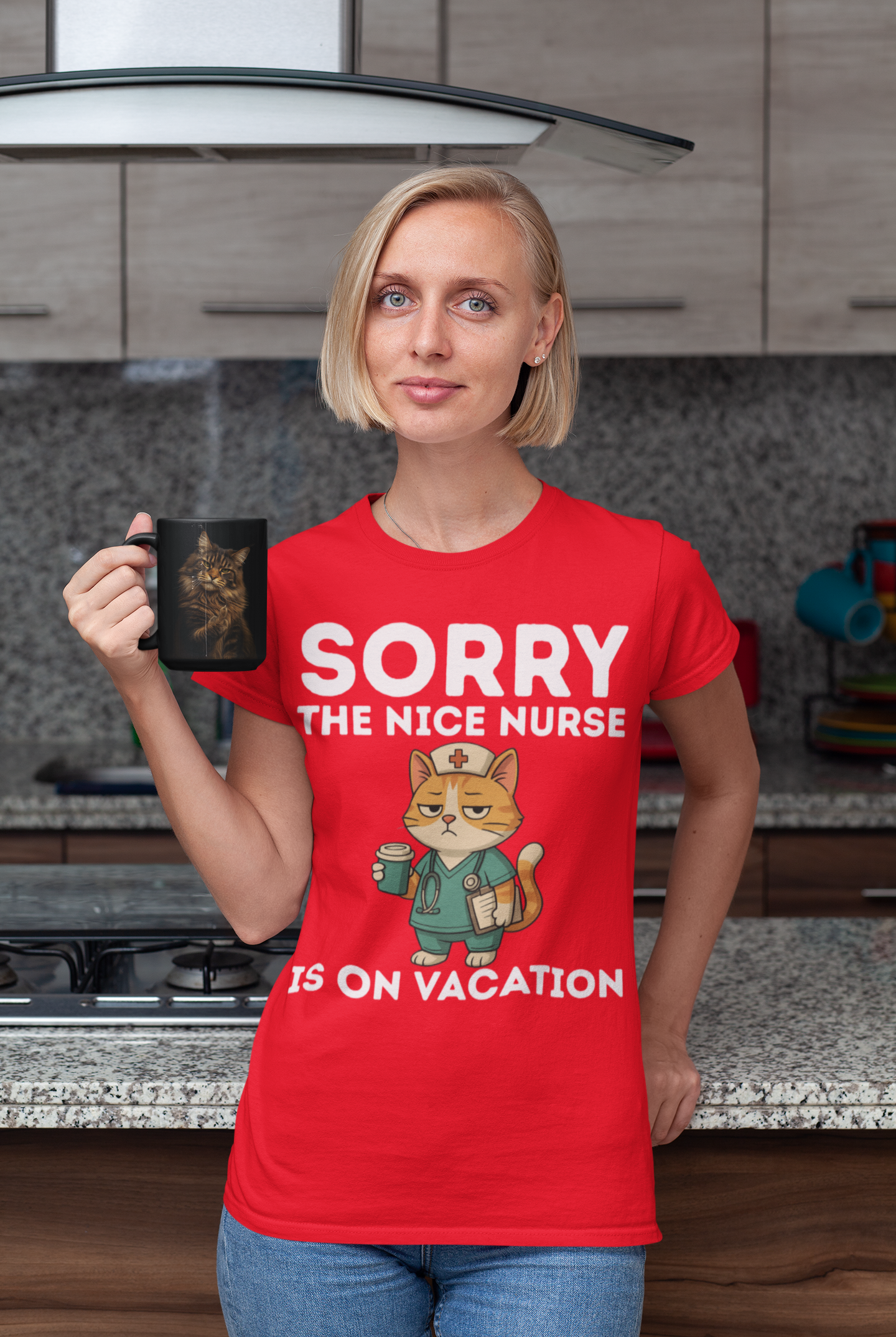 SORRY THE NICE NURSE IS ON VACATION