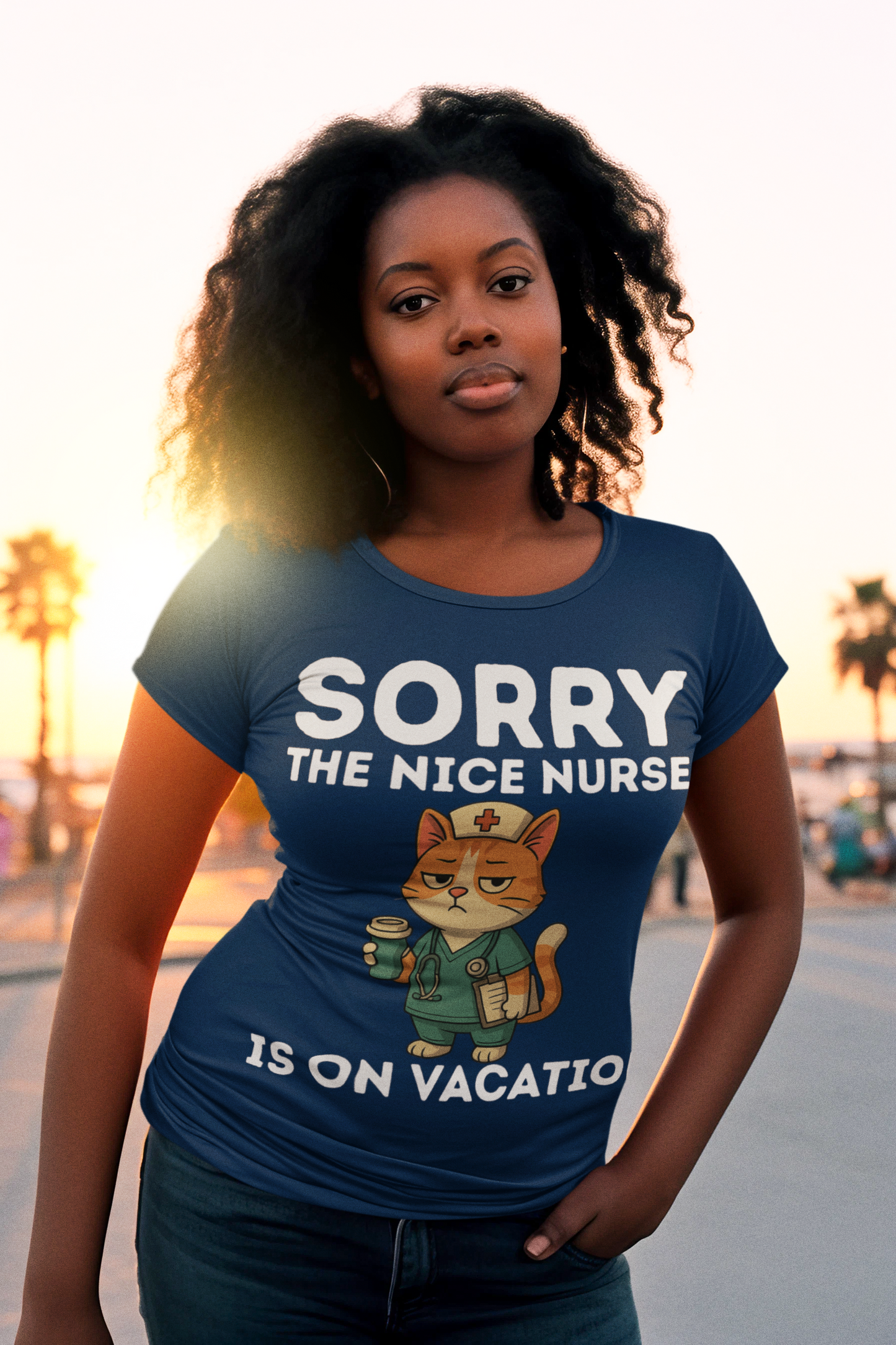 SORRY THE NICE NURSE IS ON VACATION