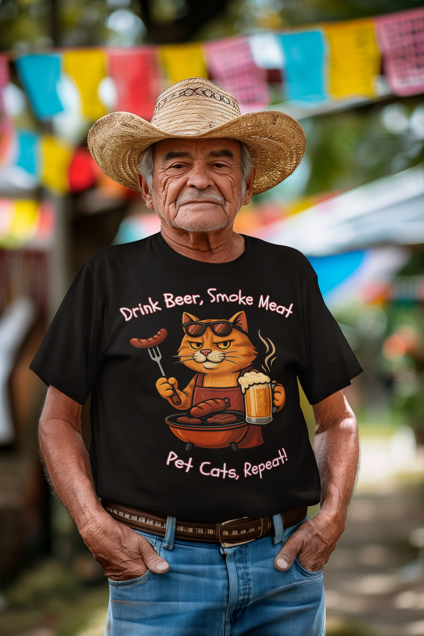 DRINK BEER, SMOKE MEATS, PET CATS, REPEAT