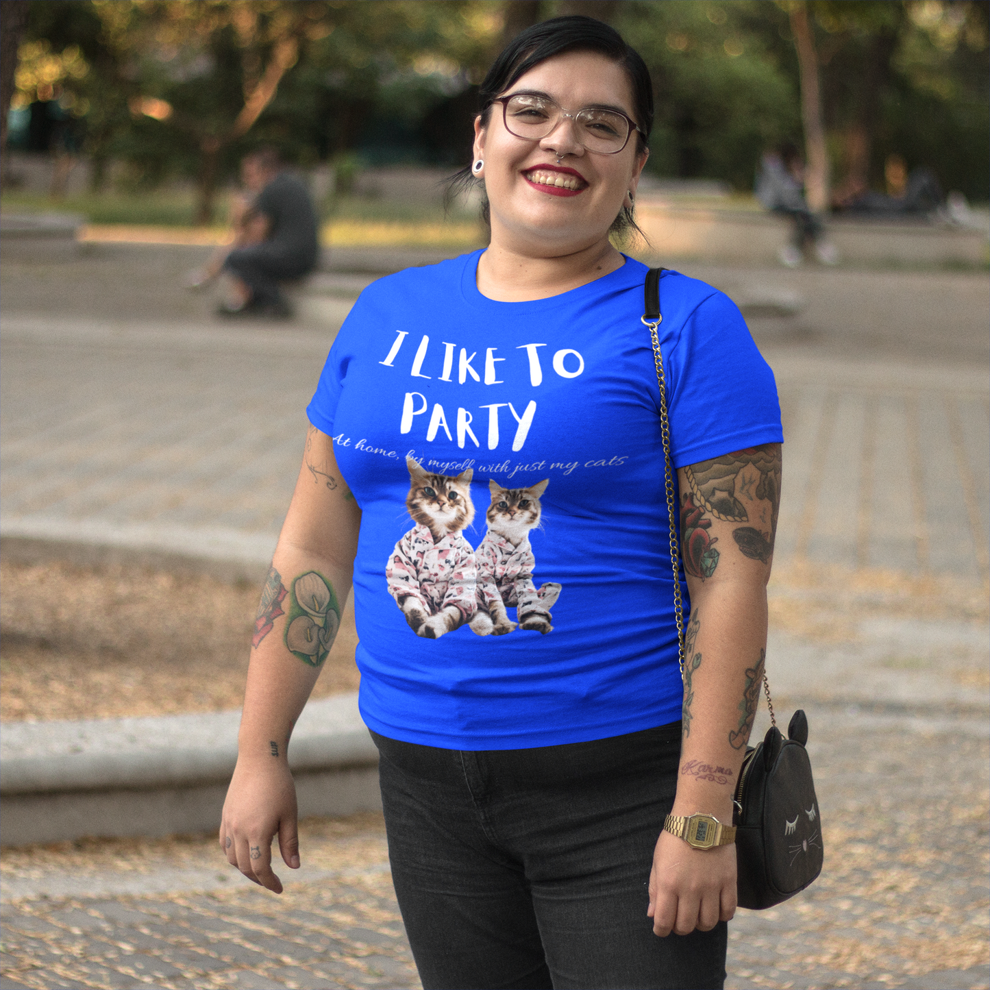 I LIKE TO PARTY! at home, by myself, with just my cats