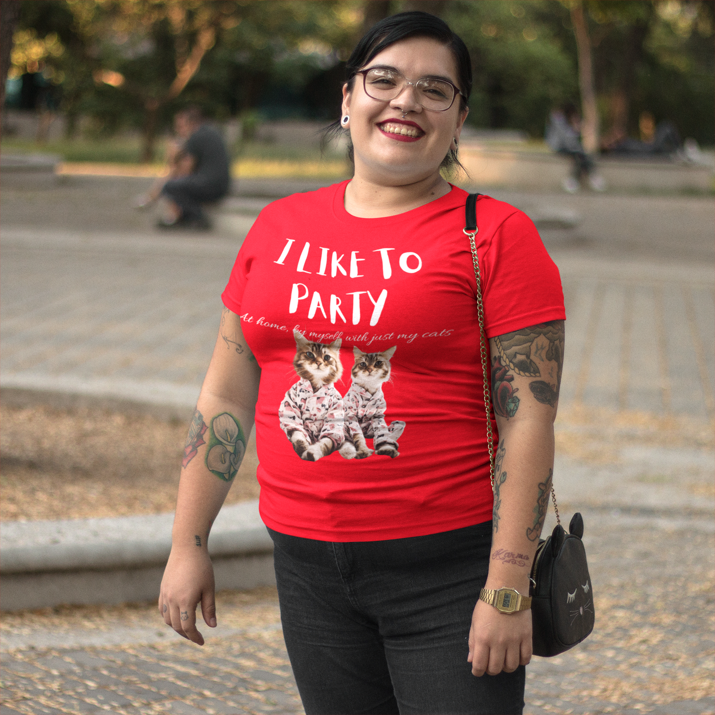 I LIKE TO PARTY! at home, by myself, with just my cats