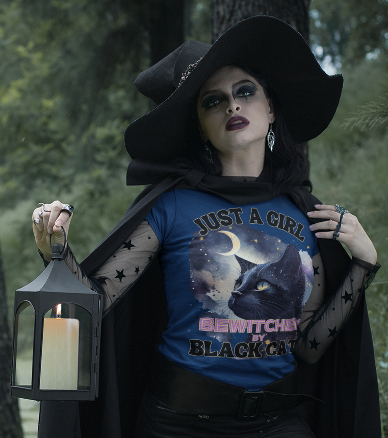 JUST A GIRL BEWITCHED BY BLACK CATS