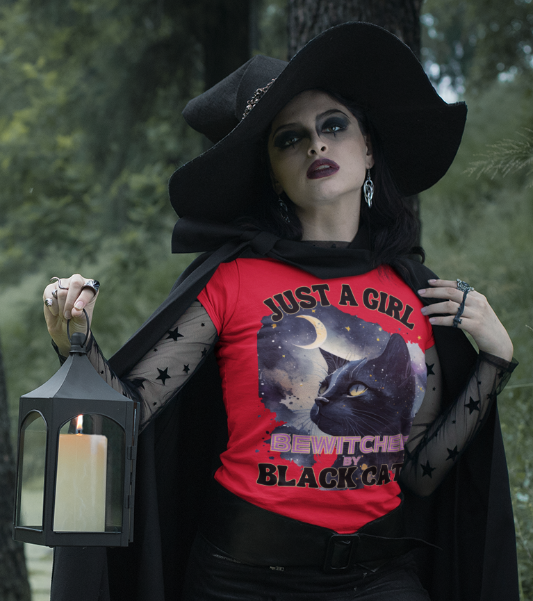 JUST A GIRL BEWITCHED BY BLACK CATS
